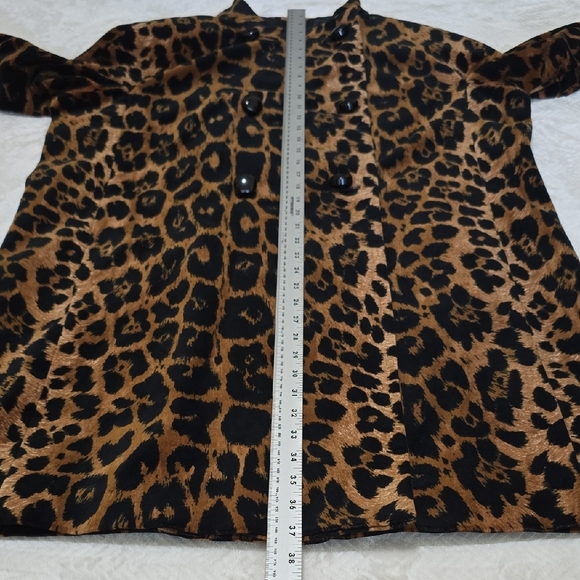 Talbots LINDA EVANGELISTA campaign Animal Print Coat - Picture 15 of 17